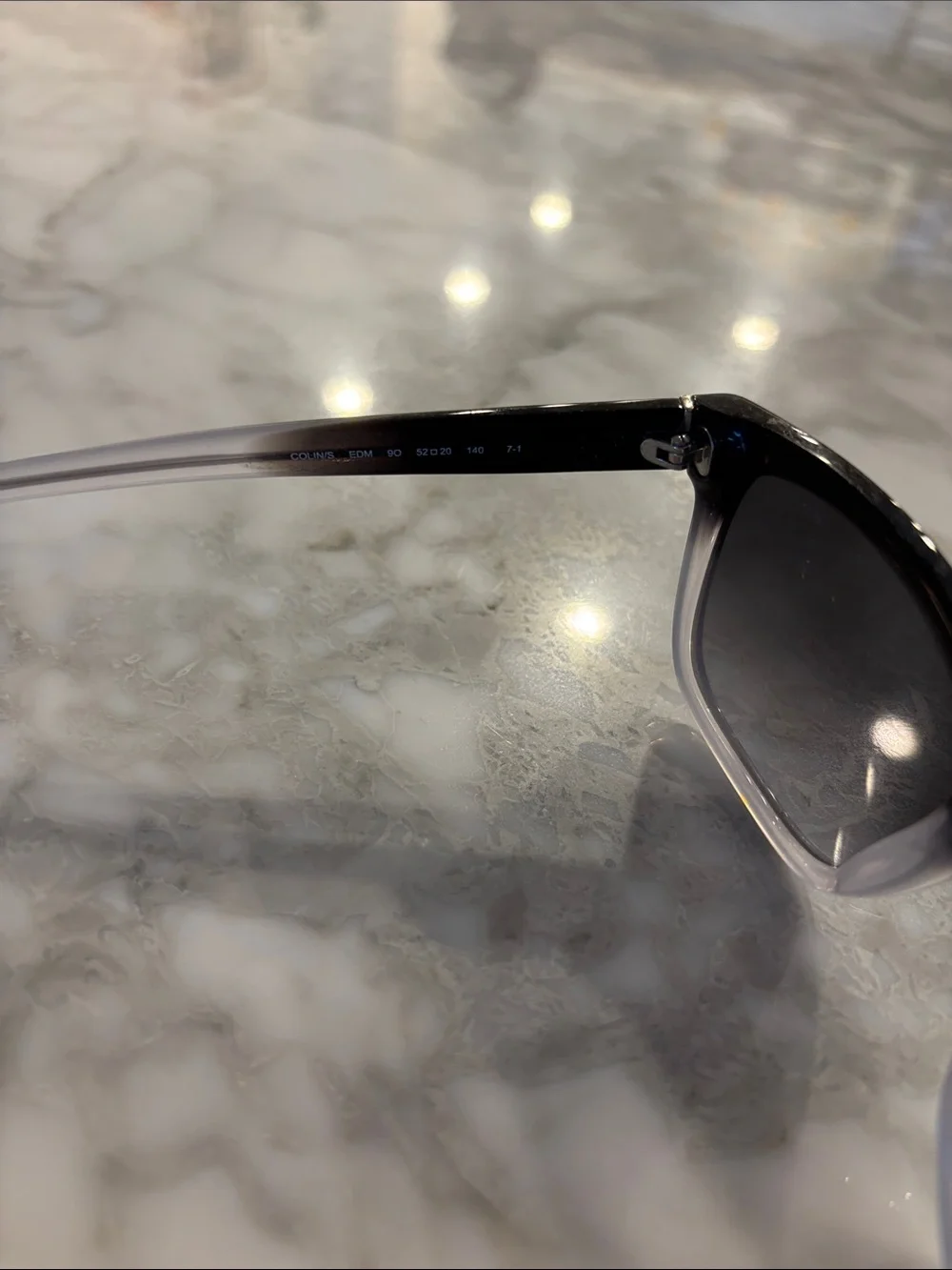 Banana Republic Black-to-Clear Ombre Sunglasses with Smoke Lenses
